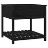 vidaXL Jardinera con estante madera maciza pino negro 82,5x82,5x81 cm