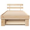 vidaXL Estructura de cama Marr&oacute;n 100 x 200 cm Madera de pino macizo