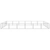 vidaXL Perrera plateada 24 m&sup2; acero