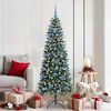 vidaXL &Aacute;rbol de Navidad artificial Verde 180 cm PVC, Pl&aacute;stico y Acero