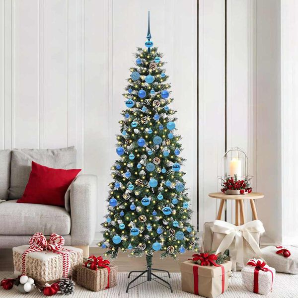 vidaXL &Aacute;rbol de Navidad artificial Verde 180 cm PVC, Pl&aacute;stico y Acero