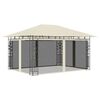 vidaXL Cenador con mosquitera color crema 4x3x2,73 m 180 g/m&sup2;