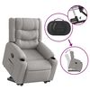 vidaXL Sill&oacute;n reclinable elevable de tela gris nube