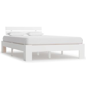 vidaXL Estructura de cama sin colch&oacute;n madera de pino blanca 140x200 cm