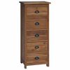 vidaXL Cajonera Natural 45 x 35 x 110 cm Madera de teca maciza