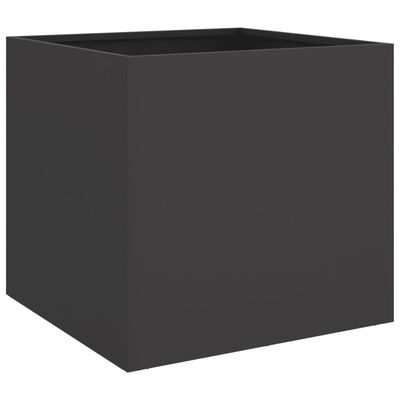 vidaXL Jardinera de acero laminado en frío negro 42x40x39 cm