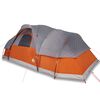 vidaXL Tienda de campa&ntilde;a familiar igl&uacute; 11 personas impermeable naranja