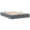 vidaXL Cama con almacenamiento Gris oscuro 135 x 190 cm Terciopelo