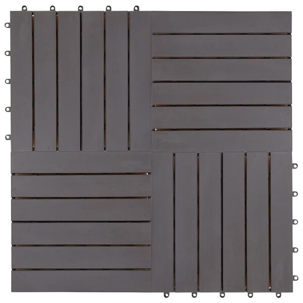 vidaXL Baldosas de terraza 20 uds madera maciza acacia gris 30x30 cm