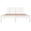 vidaXL Estructura de cama sin colch&oacute;n madera maciza blanco 140x200 cm