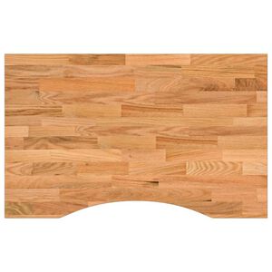 vidaXL Tablero escritorio rectangular madera maciza roble marr&oacute;n claro