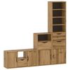 vidaXL Muebles de TV 4 uds. con almacenaje "ODDA" madera maciza pino