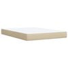 vidaXL Cama box spring con colch&oacute;n tela color crema 140x190 cm