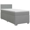 vidaXL Cama box spring con colch&oacute;n Gris Claro 90 x 190cm Tela