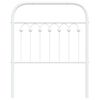 vidaXL Cabecero de repuesto de metal blanco 75 cm