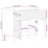 vidaXL Armario de Noche Marr&oacute;n 50 x 33 x 60 cm Madera maciza de Acacia