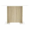 vidaXL Mesa de comedor madera contrachapada blanco roble 120x60x76 cm