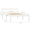 vidaXL Estructura de cama sin colchón madera de pino blanco 100x200 cm