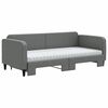 vidaXL Sof&aacute; cama nido con colch&oacute;n tela gris oscuro 90x190 cm
