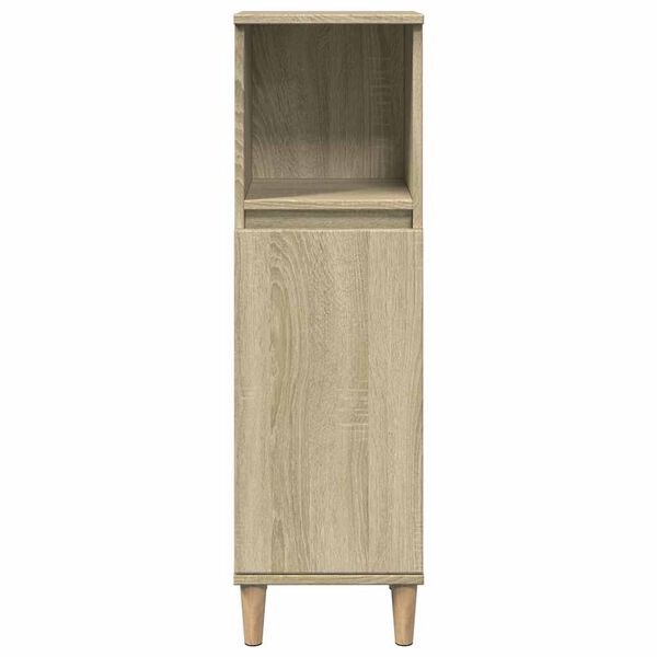 vidaXL Armario de ba&ntilde;o madera contrachapada roble Sonoma 30x30x100 cm