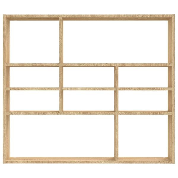 vidaXL Estanter&iacute;a de pared contrachapada color roble 90x16x78 cm