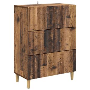 vidaXL Cajonera Madera envejecida 66 x 34,5 x 90 cm