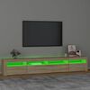 vidaXL Mueble de TV con luces LED roble Sonoma 240x35x40 cm