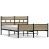 vidaXL Estructura de cama sin colch&oacute;n madera roble Sonoma 140x200 cm