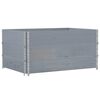 vidaXL Collares de palets 3 uds madera maciza de pino gris 120x80 cm