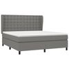 vidaXL Cama box spring con colch&oacute;n tela gris oscuro 160x200 cm