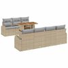 vidaXL Conjunto de sof&aacute; de jard&iacute;n 8 uds. beige y gris claro