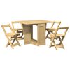 vidaXL Set comedor plegable mariposa 5 pzas Corona madera pino marr&oacute;n