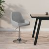 vidaXL Silla de comedor giratoria tela gris claro