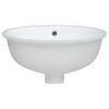 vidaXL Lavabo de ba&ntilde;o ovalado cer&aacute;mica blanco 38,5x33,5x19 cm