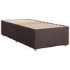 vidaXL Cama box spring con colch&oacute;n tela marr&oacute;n oscuro 100x200 cm