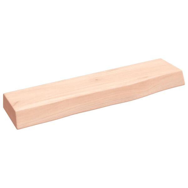 vidaXL Estante de pared madera maciza de roble sin tratar 40x10x4 cm