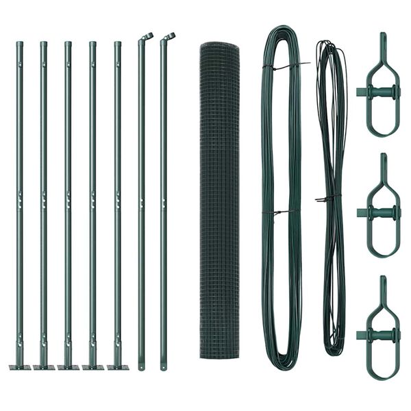 vidaXL Poste de Valla Verde 10 x 1,2 m (19 x 19 mm de malla)