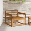 vidaXL Sof&aacute; intermedio de exterior Madera de Acacia S&oacute;lida Natural
