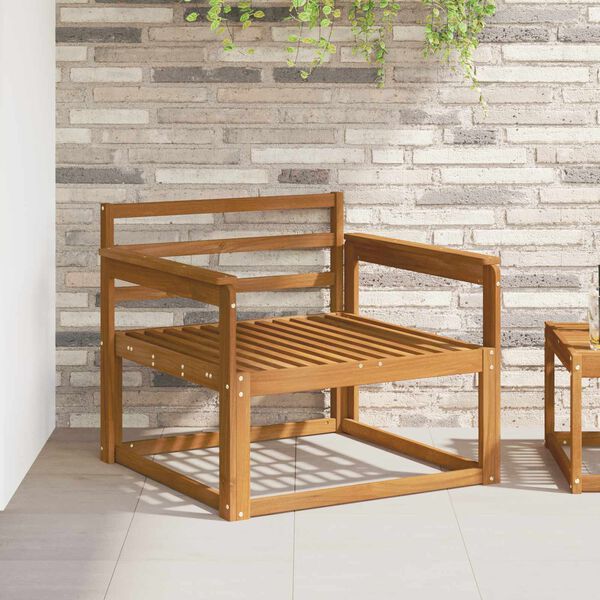 vidaXL Sof&aacute; intermedio de exterior Madera de Acacia S&oacute;lida Natural