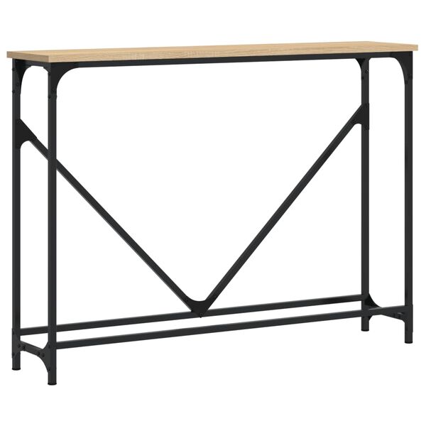 vidaXL Mesa consola madera de ingeniería roble Sonoma 102x22,5x75 cm