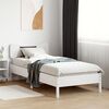 vidaXL Estructura de cama sin colchón madera maciza blanca 90x190 cm