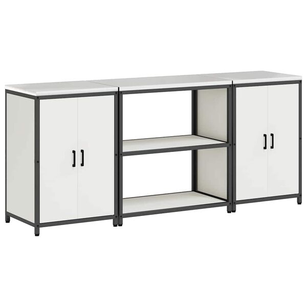 vidaXL Juego de Almacenamiento de Cocina 3 pcs Acero laminado en fr&iacute;o