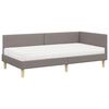 vidaXL Estructura de Cama Esquina con Colch&oacute;n Otro 2 pcs Taup&eacute; tela