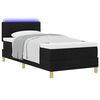 vidaXL Cama Box Spring LED con colch&oacute;n con LED Negro 100 x 200 cm tela