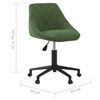 vidaXL Silla de oficina giratoria de terciopelo verde oscuro