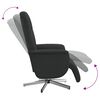 vidaXL Sill&oacute;n reclinable con reposapi&eacute;s tela negra