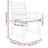 vidaXL Sillas de comedor jard&iacute;n con cojines 4 uds madera maciza acacia