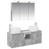 vidaXL Juego de Muebles de Ba&ntilde;o 4 pcs Gris Hormig&oacute;n