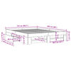 vidaXL Estructura de cama madera de ingeniería blanca 150x200 cm