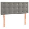 vidaXL Cama box spring colch&oacute;n y LED terciopelo gris claro 90x200 cm